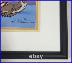 RARE Warner Bros HOUND'S TOOTH Cel BUGS BUNNY PORKY PIG Signed CHUCK JONES 44/50