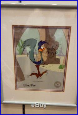 ROAD RUNNER CLASSIC Hand Signed Chuck Jones Ltd. Ed. Cel Warner Looney Tunes