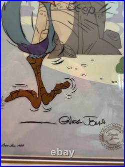 ROAD RUNNER Chuck Jones Cel Signed Limited Edition Looney Tunes Art Cell