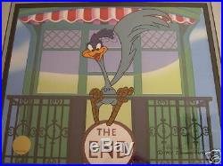 ROAD RUNNER THE END FRAMED SIGNED CHUCK JONES cel WB LIMITED EDITION loony tunes