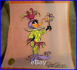 RUDE JESTER Hand Signed Chuck Jones. Ltd. Ed. Cel Daffy Duck Looney Tunes