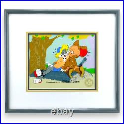 Rabbit Seasoning Bugs Bunny Cel Chuck Jones Signed Elmer Fudd Cell Art