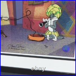 Rabbit of Seville Chuck Jones Signed Bugs Bunny Cel Elmer Fudd Animation Art