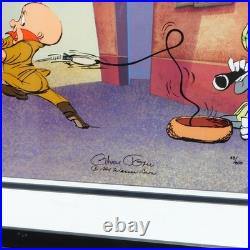 Rabbit of Seville Chuck Jones Signed Bugs Bunny Cel Elmer Fudd Animation Art