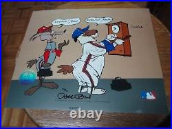 Ralph Wolf & Sam Sheepdog Chuck Jones MLB Cel NY Mets & Reds