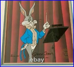 Rare 1983 Looney Tunes Chuck Jones Signed Maestro Bugs Hand Painted Cel LE/200