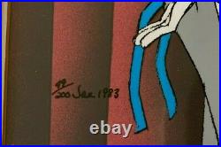 Rare 1983 Looney Tunes Chuck Jones Signed Maestro Bugs Hand Painted Cel LE/200