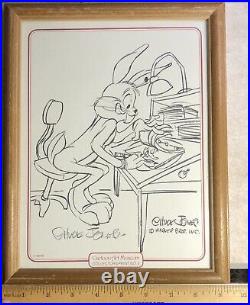 Rare SIGNED SF Cartoon Art Museum Collectors Print #4 Chuck Jones Bugs Bunny