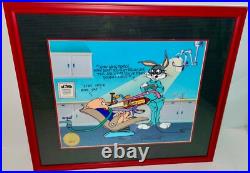 Rare Warner Bros Cel Bugs Bunny Porky Pig What A Mouthful Chuck Jones Signed
