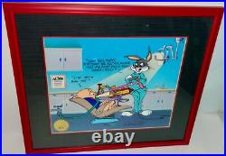 Rare Warner Bros Cel Bugs Bunny Porky Pig What A Mouthful Chuck Jones Signed