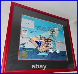 Rare Warner Bros Cel Bugs Bunny Porky Pig What A Mouthful Chuck Jones Signed
