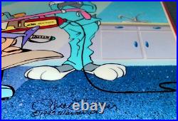 Rare Warner Bros Cel Bugs Bunny Porky Pig What A Mouthful Chuck Jones Signed