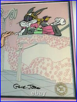 Rare What's Opera, Doc Bugs Bunny Warner Brothers cel signed by Chuck Jones