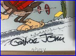 Rare signed Chuck Jones Looney Tunes Wile E Coyote Acme Snow Machine cel