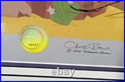 Road Runner Wile E. CoyoteAcme Harpoon Gun Animation Art Cel Signed Chuck Jones