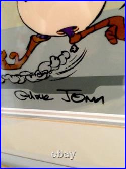Roadrunner Cel Warner Bros Wile E Coyote Baby Chase Chuck Jones Signed Cell Rare