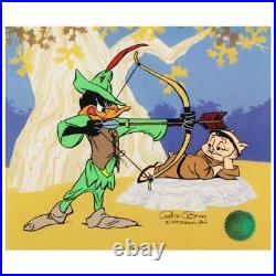 Robin Hood Bow & Error Animation Cel Numbered and HAND SIGNED CHUCK JONES COA
