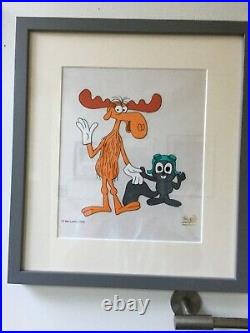Rocky And Bullwinkle Signed Animation Scene Cell