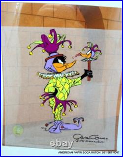 Rude Jester Chuck Jones Limited Edition AP Hand-Painted Cel Daffy Duck Unframed Rude Jester Chuck Jones Limited Edition AP Hand-Painted Cel Daffy Duck Unframed