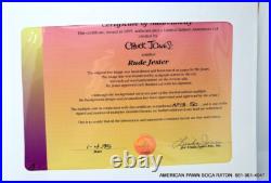 Rude Jester Chuck Jones Limited Edition AP Hand-Painted Cel Daffy Duck Unframed Rude Jester Chuck Jones Limited Edition AP Hand-Painted Cel Daffy Duck Unframed