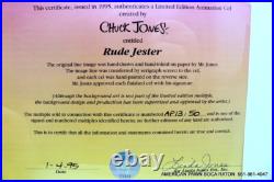 Rude Jester Chuck Jones Limited Edition AP Hand-Painted Cel Daffy Duck Unframed Rude Jester Chuck Jones Limited Edition AP Hand-Painted Cel Daffy Duck Unframed