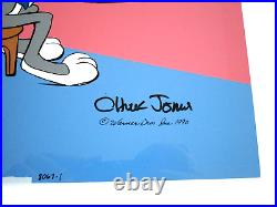 SIGNED CHUCK JONES BUGS Bugs Bunny LIMITED EDITION WARNER BROTHERS ANIMATION CEL