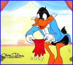SIGNED CHUCK JONES Daffy Duck LIMITED 1 / 1 WARNER BROTHERS ANIMATION CEL glove