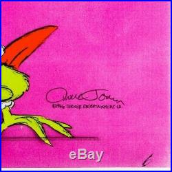 SIGNED CHUCK JONES GRINCH Who Stole Christmas 1967 Original Production CEL cell