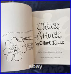 SIGNED Chuck Amuck by Chuck Jones 1st Edition/1st Printing 1989 Flat Signed