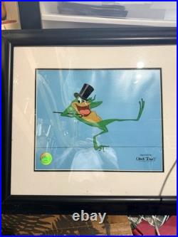 SIGNED Chuck Jones MICHIGAN J FROG Warner Brothers Animation Cel 16.5x13.5