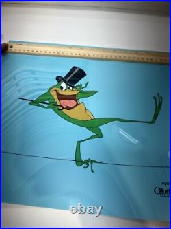 SIGNED Chuck Jones MICHIGAN J FROG Warner Brothers Animation Cel 16.5x13.5