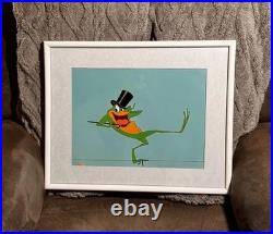 SIGNED Chuck Jones MICHIGAN J FROG Warner Brothers Animation Cel 16.5x13.5 COA