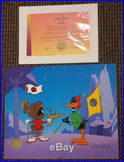 S/O Planet X Limited Cel Duck Dodgers Marvin Martian HAND-SIGNED Chuck Jones