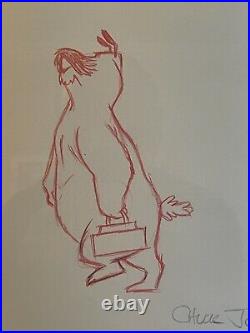 Sam Sheepdog Original Animation Drawing From Vintage Chuck Jones Cartoon SIGNED