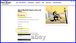 She Is Shy Pepe Le Pew Cel Chuck Jones Signed Animation Art