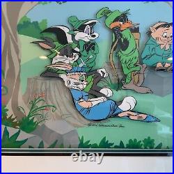 Sherwood Forest Group, Ltd Ed Cel, WB 1992 Signed Chuck Jones Framed COA 41x21