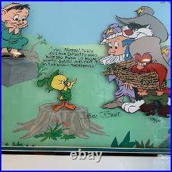 Sherwood Forest Group, Ltd Ed Cel, WB 1992 Signed Chuck Jones Framed COA 41x21