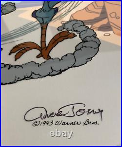 Signed CHUCK JONES Cel withCOA Turn About is Fair Play Limited Edition MINT