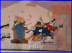 Signed Chuck Jones Animation Cel Bugs Bunny Daffy Duck Sylvester Tweety Quintet