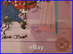 Signed Chuck Jones Animation Cel Bugs Bunny Daffy Duck Sylvester Tweety Quintet