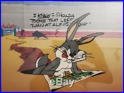 Signed Chuck Jones Animation Cel Bugs Bunny Left At Albuquerque #114/250 1999