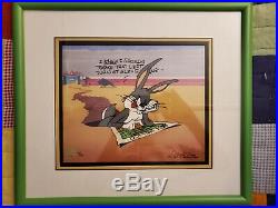 Signed Chuck Jones Animation Cel Bugs Bunny Left At Albuquerque #114/250 1999