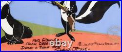 Signed Chuck Jones Animation Cell, Pepe Le Pew and Kitty, William Kiss and Tell