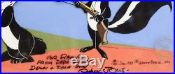Signed Chuck Jones Animation Cell, Pepe Le Pew and Kitty, William Kiss and Tell