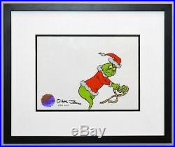 Signed Chuck Jones How the Grinch Stole Christmas Production Cel of The Grinch