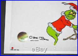Signed Chuck Jones How the Grinch Stole Christmas Production Cel of The Grinch