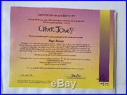 Signed Chuck Jones Limited Edition Double Giclee Bugs Bunny & Elmer Fudd Framed