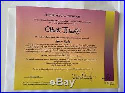 Signed Chuck Jones Limited Edition Double Giclee Bugs Bunny & Elmer Fudd Framed