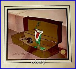 Signed Chuck Jones One Froggy Evening Michigan J Frog Cel 181/750 WB COA