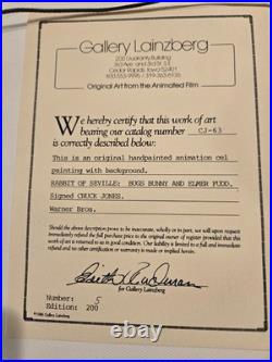 Signed Limited Edition Handpainted Cel Chuck Jones Rabbit of Seville